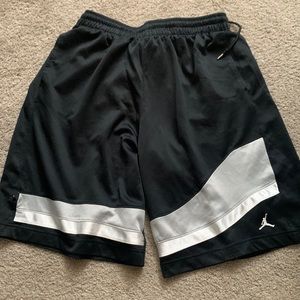 Jordan Basketball Shorts Large Black White Grey